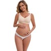 INSPIRE CHIC Women's Low-Waisted Under the Bump Comfortable Breathable Cotton Maternity Briefs 4 Packs - 4 of 4
