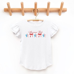 The Juniper Shop American Babe Star Bow Coquette  Flutter Sleeve Tee - 1 of 4