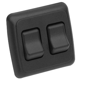 Itopfox Double SPST On-Off Toggle Switch with Bezel, 12V Light Switch for RV, Camper, Trailer, Boats, and More - 1 of 4