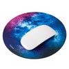 Insten Round Mouse Pad Galaxy Space Nebula Design, Non Slip Rubber Base, Smooth Surface Mat, For Home Office Gaming (7.9" x 7.9") - 3 of 4