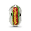 Black Bow Jewelry Sterling Silver Enameled Hot Dog Bead Charm - 3 of 4