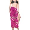 LA LEELA Women's Beach Wrap Bikini Swimwear Swim Cover Up Summer Wraps Swimsuit Beachwear Sarong Coverups Skirts for Women One Size Pink,Tie Dye - 4 of 4
