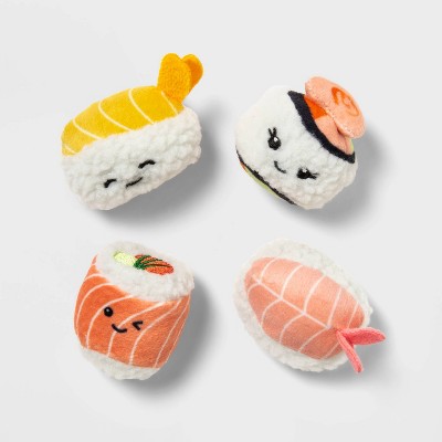 Smiling Sushi Flush Cat Toy - 4pk - Boots &#38; Barkley&#8482;