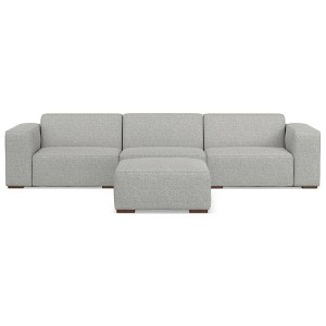 WyndenHall Biggs 3 Seater Sofa and Ottoman Pale Gray - 1 of 4