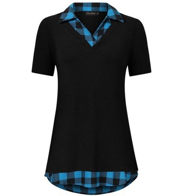 black navy plaid