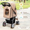Costway Folding Pet Stroller 4-Wheel Pet Travel Carrier w/Storage Basket - 4 of 4