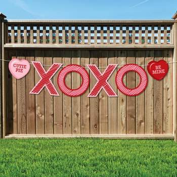 Big Dot of Happiness Conversation Hearts - Valentine's Day Party Decorations - XOXO - Outdoor Letter Banner