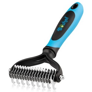 BOSHEL Undercoat Rake For Dogs - Premium Double Sided Dog Grooming Brush - Dog Deshedding Brush - Dematting Comb For Dogs - 1 of 4