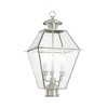 Livex Lighting Westover 3 - Light Post Light in  Brushed Nickel - 4 of 4