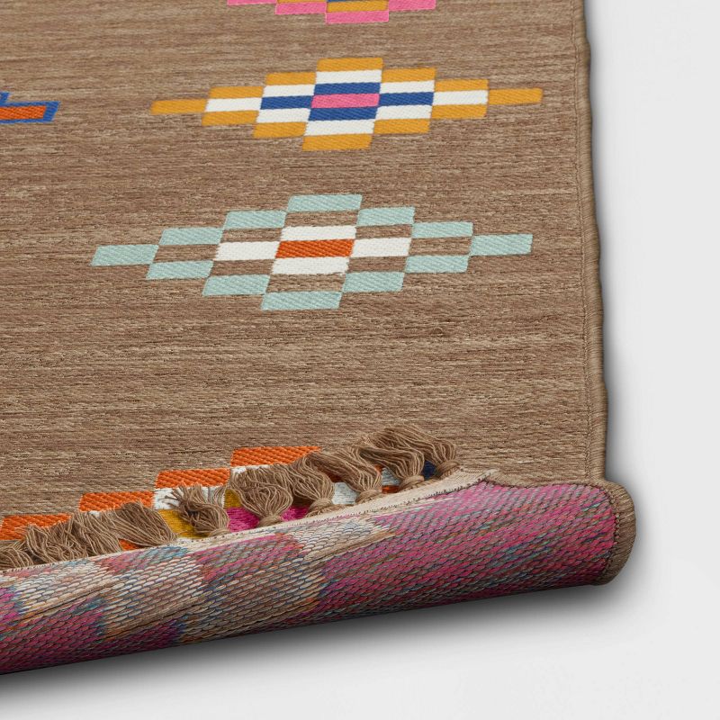 Southwest Tapestry Rectangular Woven Outdoor Area Rug Multicolor Brights - Threshold™, 5 of 6