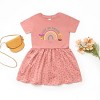 The Juniper Shop Mini Smiley Keep On Smiling Rainbow Toddler Dress - 3 of 4