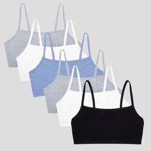 Fruit of the Loom Women's Spaghetti Strap Cotton Sports Bra 6-Pack - 1 of 4