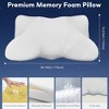 Sevobal Bed Pillows, Cervical Pillow with Ergonomic Support, Gusset Bed Pillows for Back, Stomach or Side Sleepers, White, 28.74"*14.5" - 4 of 4