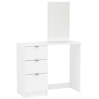 Hollywood Vanity w/Mirror - White - Chique