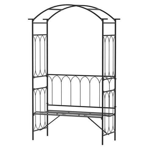 Garden arch online bench