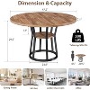 Round Dining Table for 4-6,42 Inch Kitchen Table with Storage, Circular Dining Tables for Kitchen, Dining Room, Living Room, Meeting Room, Department - 2 of 4