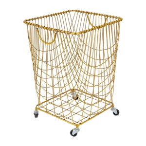 Iron Storage Cart Gold - Olivia & May - 1 of 4