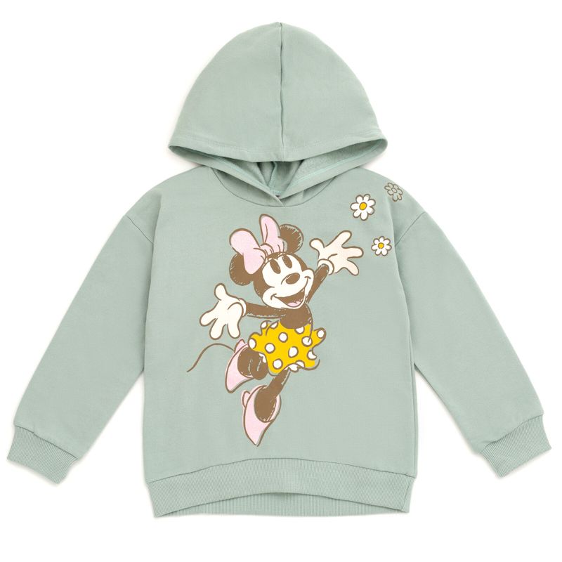 Disney Minnie Mouse Girls Fleece Pullover Hoodie and Pants Outfit Set Toddler to Little Kid, 3 of 8