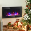 SEVOBAL Indoor Fireplaces Electric Wall-Mounted Fireplace Electric Fireplace Infrared Fireplace Heater for Indoor, Black, 35.75"*19"*5" - 3 of 4