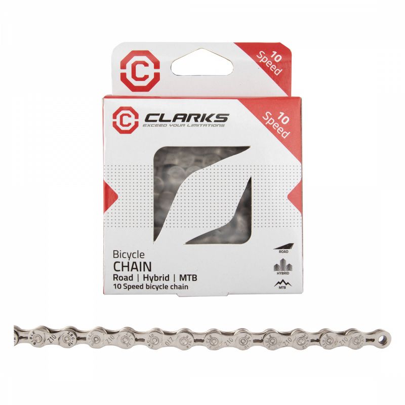 Clarks Self Lubricating Chain 10 Spd 116 Links Quick Link Nickel Plated, 1 of 2