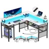 Aheaplus L Shape Computer Desk Reversible Gaming Desk with Charge Station and LED Light - 2 of 4