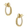 Guili Sterling Silver Gold Plated Drop Earrings with Cubic Zirconia, a Timeless and Radiant Jewelry Piece for a Luxurious and Classic Look - 2 of 2