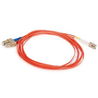 Monoprice Fiber Optic Cable - 3 Meter - Orange | LC to SC OM1, 62.5/125 Type, Multi Mode, Duplex