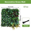 Artificial Grass Wall Panels 50x50cm, Boxwood Greenery Privacy Hedge for Indoor Outdoor Decor, UV Protected Panels Green - 2 of 4