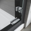 NicBex Shower Door 44-48"W x 72"H Adjustable Semi Frameless Double Sliding Glass Tub Door with 1/4" (6mm) Clear Tempered Glass - 2 of 4