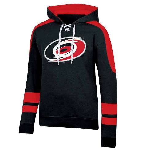 NHL Carolina Hurricanes Girls' Long Sleeve Poly Fleece Hooded Sweatshirt - L