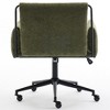 YOUNIKE Home Office Desk Chair with Arms Modern Computer Task Chair with Wheels Adjustable Swivel Rolling Chair 25.98"Wx28.35"D, Boucle Fabric - 4 of 4
