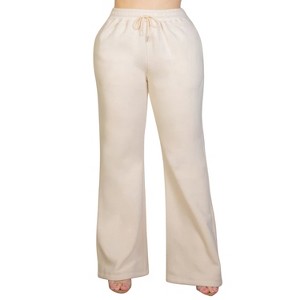 Slickblue Plus Size Women's Drawstring Waist Sweatpants - Bootcut Fit with Slant Pockets - Multiple Colors - Size 1XL-3XL - 1 of 4
