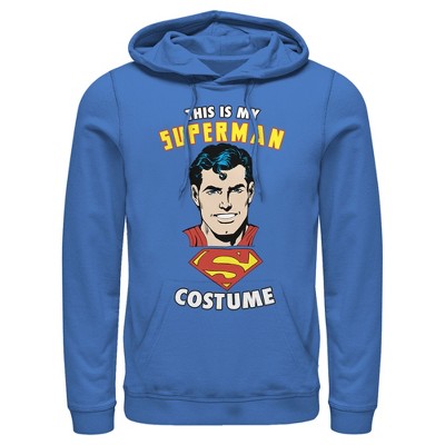 Men's Superman This is My Hero Costume Pull Over Hoodie