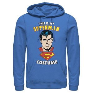 Men's Superman This is My Hero Costume Pull Over Hoodie - 1 of 3