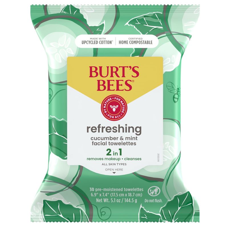Burt's Bees Facial Cleansing Towelettes - 30ct, 1 of 20
