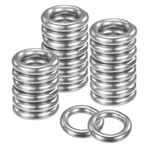 Unique Bargains Dream Catcher Stainless Steel Macrame Wreath Floral Round Metal O Rings 24 Pcs - 1 of 4
