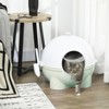 VisioGear Covered Litter Box, Litter Box with Lid, Scoop Enclosed Drawer for Cats, Green, 20.8"*20"*19" - 2 of 4