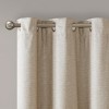 MAYEERTY 2 Pcs Window Panels Tonal Printed Faux Silk Total Blackout Curtain Panel Pair - 4 of 4