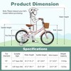 Costway 12"/14"/18" Kids Bike with Height Adjustable Handlebar Seat Basket Bell Training Wheels Beige/Green/Pink - 3 of 4