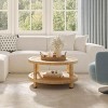 TOV Furniture Amara Rattan Coffee Table in Natural - 2 of 4