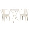 Christopher Knight Home Timotha 3 Piece Outdoor Modern Metal Round Patio Bistro Set with Open Slat Design - 2 of 4