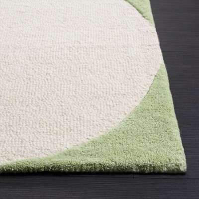 Hand-Tufted Green and Black Wool 8' x 10' Area Rug