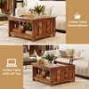 WOWLIVE Lift Top Coffee Table with Storage, Farmhouse Wood Cocktail Table - 3 of 4