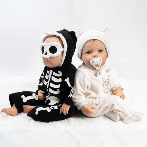 Paradise Galleries Realistic Reborn Toddler Boy, Spooky Peek-A-Boo!  Halloween-Themed, with Magnetic Pacifier, One Doll with 2 Outfits, 6-Piece  Gift