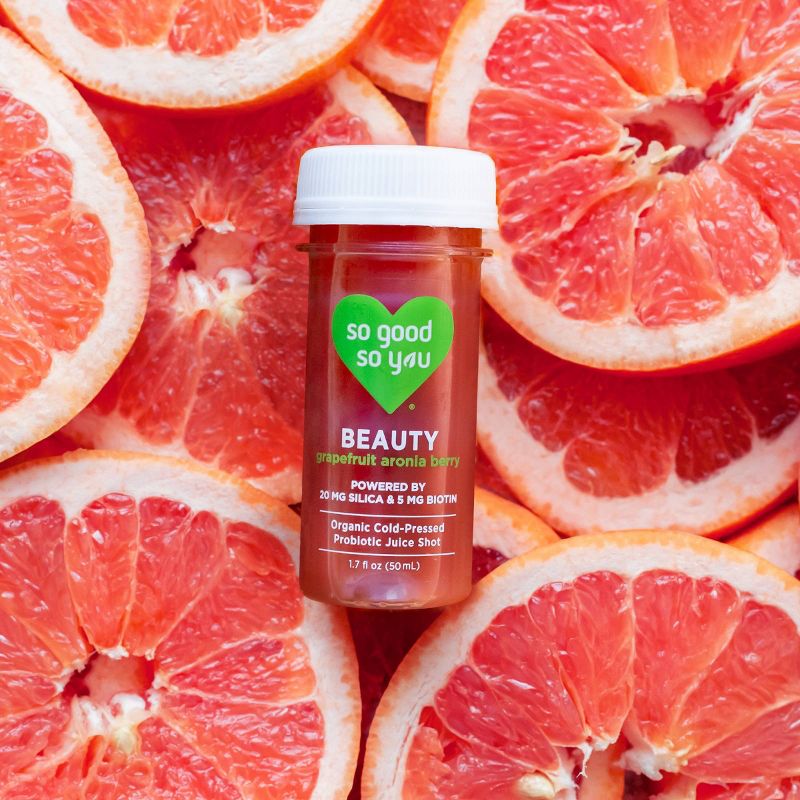 So Good So You Beauty Grapefruit Aronia Berry Organic Probiotic Shot - 1.7 fl oz, 6 of 11