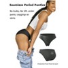 TIICHOO Period Underwear for Women Seamless Period Bikini Panties Absorbency Leakproof Underwear - 2 of 4