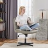 FURNIinspire Task And Office Chairs Cross Legged Chair, Swivel Armless Office Chair No Wheels, Adjustable Height, Gray, 26.8"*26.4"*36.8" - 4 of 4