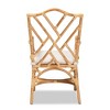 Delta Rattan Armchair Natural/White: Handmade, Geometric Backrest - bali & pari - 4 of 4