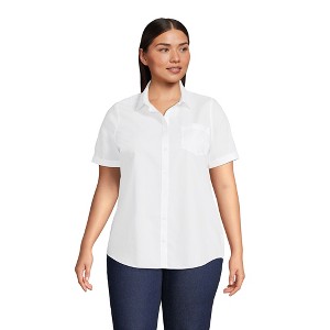 Lands' End Lands' End Women's Short Sleeve No Iron Shirt - 1 of 3