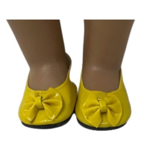 Girls yellow store dress shoes